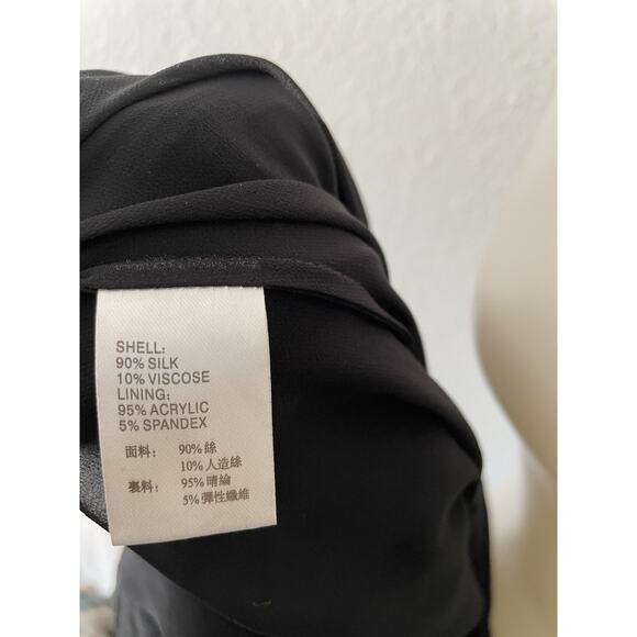 Cristina Gavioli Top  Blouse Tiered Ruffled Tie Front Black - Picture 16 of 16